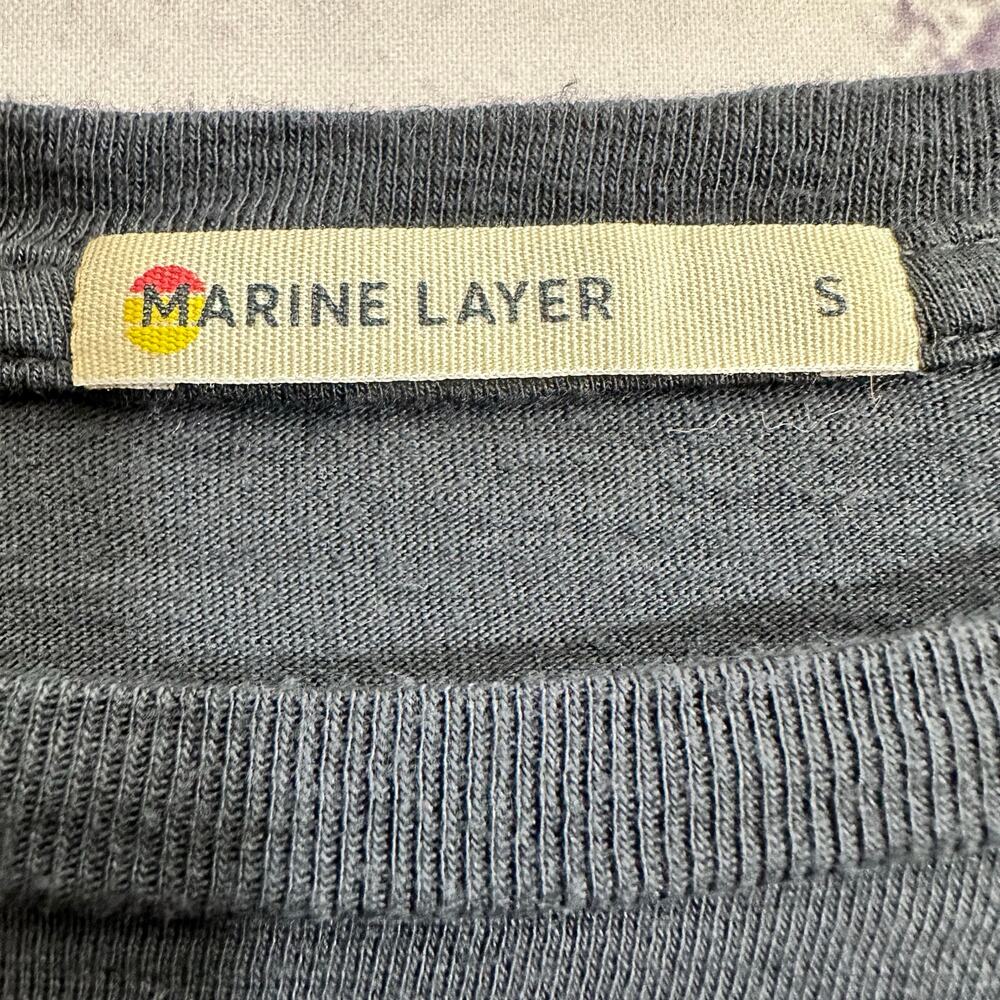 Marine Layer Crew Neck Basic Tee Shirt Navy Blue Women's Small - Picture 4 of 5